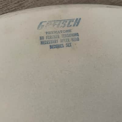 Gretsch 1960s Round Badge Era Blue Ink Permatone Coated Drum Head 16 Inch image 2