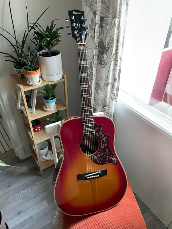 Morris Hummingbird WH-1024 Lawsuit Era 1976 - Cherry Sunburst | Reverb