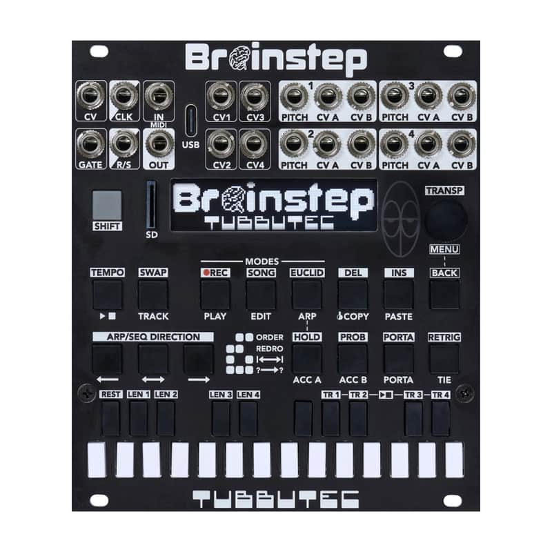 Tubbutec Brainstep Eurorack Sequencer Module (Black) image 1