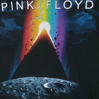 pink floyd moon lighting pyramid M tee - pyschedelic rock syd barrett animals relics echoes image 2