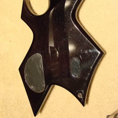 B.C. Rich Warlock Electric Bass Guitar NJ Neck-Thru Series Coffin Case Very Good Condition image 8