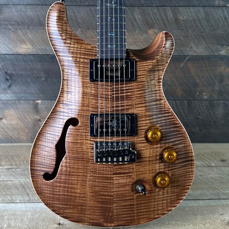 PRS Wood Library DGT Semi-Hollow David Grissom Signature Rosewood Neck! Flamed Maple 10-Top Smoked Black Hardware - Copperhead 418148 image 1