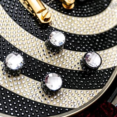 2009 Gibson Zakk Wylde Les Paul Custom Bullseye UNPLAYED Swarovski Crystals and Gold image 12