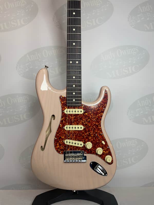Fender American Professional II Stratocaster Thinline - Transparent Shell Pink image 1