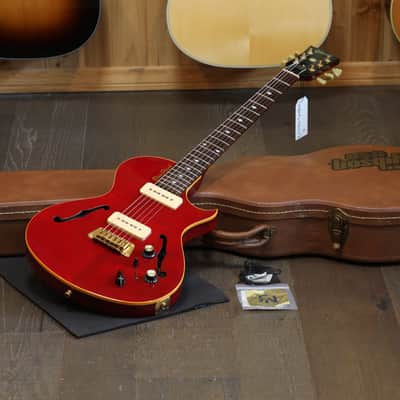 1997 Gibson Blueshawk Semi-Hollow Electric Guitar Cherry Red + OHSC image 1