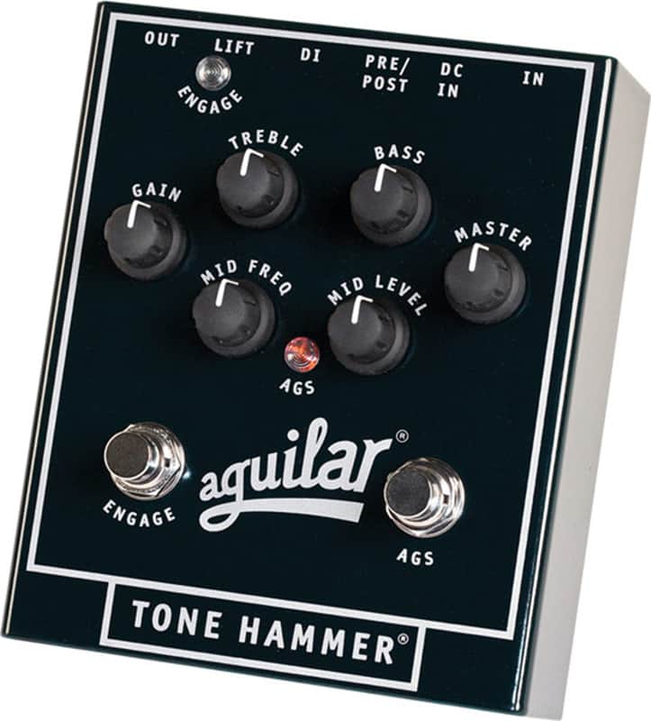 Aguilar Tone Hammer 3-Band Preamp/DI Overdrive Bass Effect Pedal