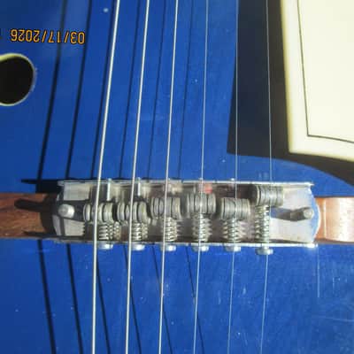 National Archtop Electric Guitar, 1956, Blue Finish, Kluson Tuners.SSC, image 8