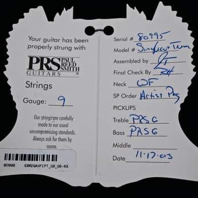 2003 Paul Reed Smith PRS Singlecut Artist Package Quilt Top Pre-Lawsuit Grey Black image 8