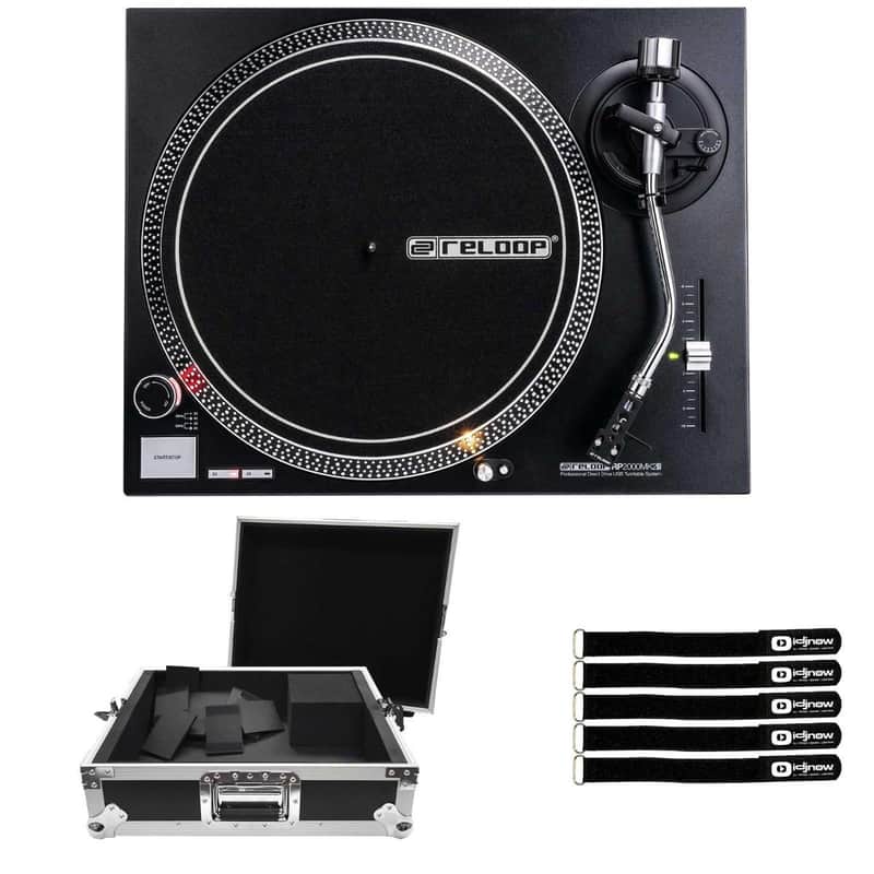 Reloop AMS-RP-2000-USB-MK2 Direct Drive USB DJ Record Player Turntable w Case image 1