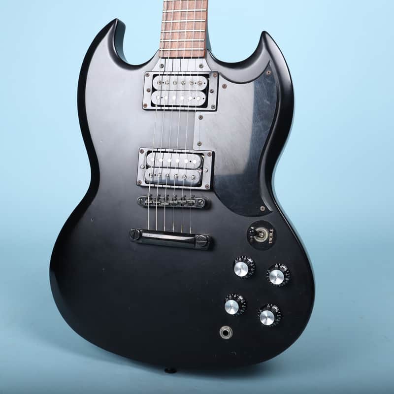 2004 Epiphone SG Goth Black Electric Guitar image 1