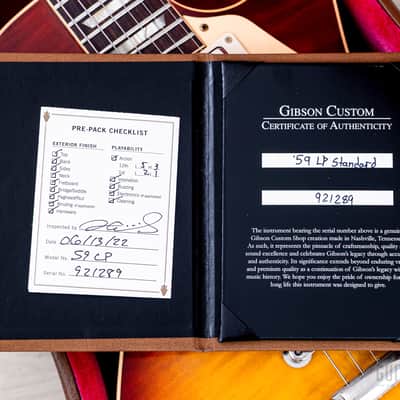 2022 Gibson Custom Shop Historic 1959 Les Paul Standard R9 70th Anniversary VOS Factory Burst image 15