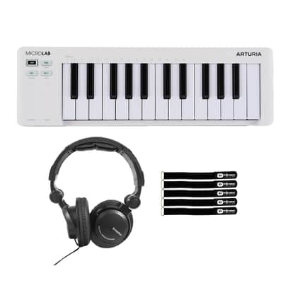 Arturia MicroLab mk3 White Ultra-Compact Controller with Headphones