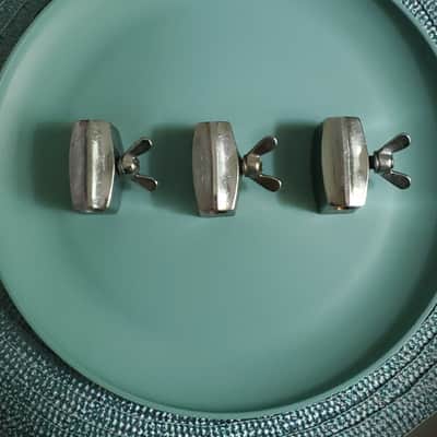 3x 1960s 1970s JAPAN MIJ FLOOR TOM LEG & CYMBAL L ARM Holder Mount Bracket STENCIL HOSHINO PEARL STAR (a) image 2