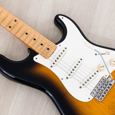 1991 Fender '54 Stratocaster ST54-900 Sunburst Lacquer w/ American Vintage Pickups & Case, Japan MIJ Fujigen image 7