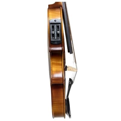 SONG 6 string brown 4/4 electric violin,Full size Acoustic 6 string brown 4/4 electric violin + full size Acoustic Violin, Good sound image 6