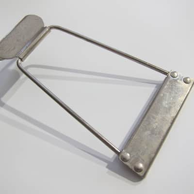 Harmony & Silvertone Archtop & Flat Top Guitar Tailpiece Authentic Vintage Part Circa-1950s-1960s-Nickel Silver image 2