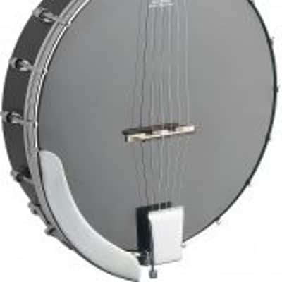 Stagg 5-String Open Back Banjo with 18 Brackets and Matte Black Finish image 2