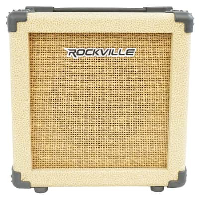 Rockville G-CHARGE 20 BEIGE Rechargeable Guitar Amplifier Spring Reverb+Mic Input image 10