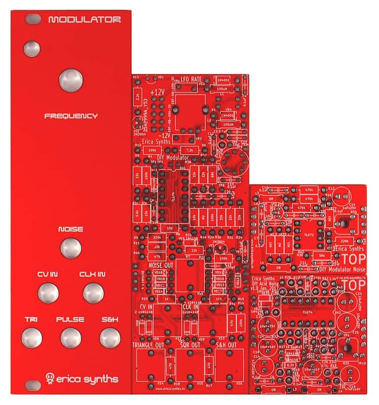 Erica Synths Modulator Pcb's and Panel DIY Red image 1