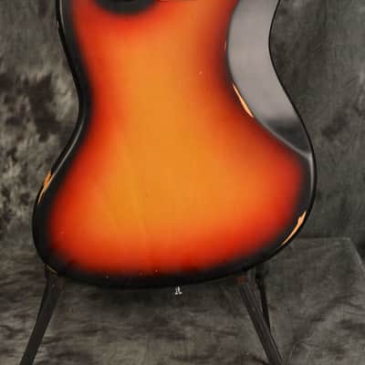 Hohner Vintage Lawsuit Jazz Bass  1975 3 Tone Sunburst Fretless Jaco Pastorius Conversion w Hardcase image 5