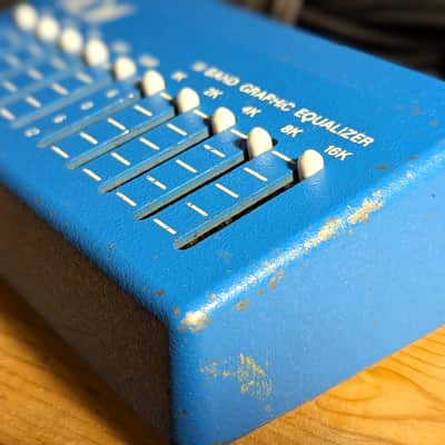 Vintage Ross 10 Band Graphic Equalizer 1980s - Blue image 5