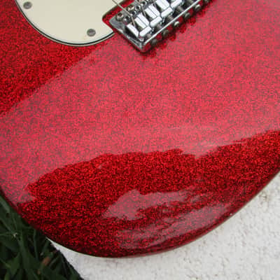 John Bennet Stratocaster Guitar, Mid- 70's, Japan, Red Sparkle Finish, Gig Bag image 5