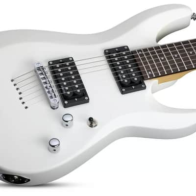 Schecter C-7 Deluxe Electric Guitar - Satin White (438) image 2