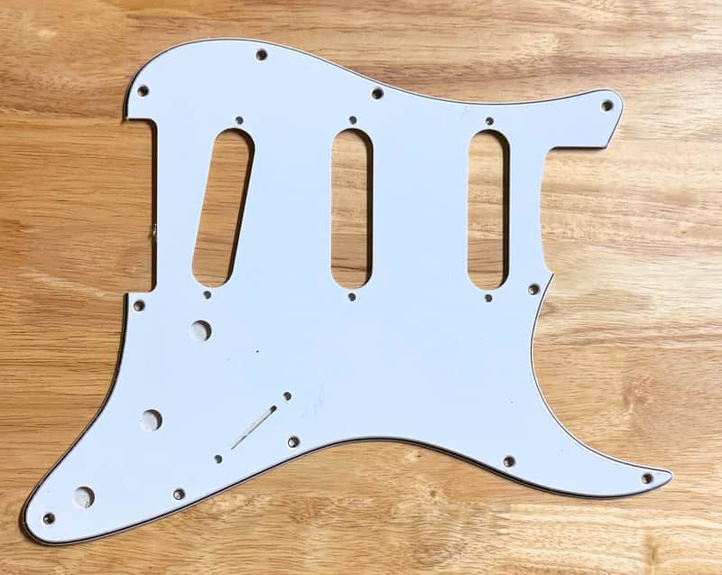 Stratocaster Pickguard, 11-Hole, 3-Ply White image 1