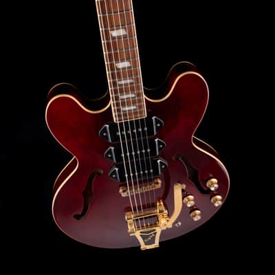 Pre-Owned 2009 Epiphone Riviera P93 WR Wine Red With OHSC image 3