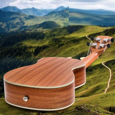 Music , Bundle Includes: 24 Inch Mahogany Ukulele with Aquila Nylgut Strings Installed, Padded Gig Bag, Strap and Picks image 3