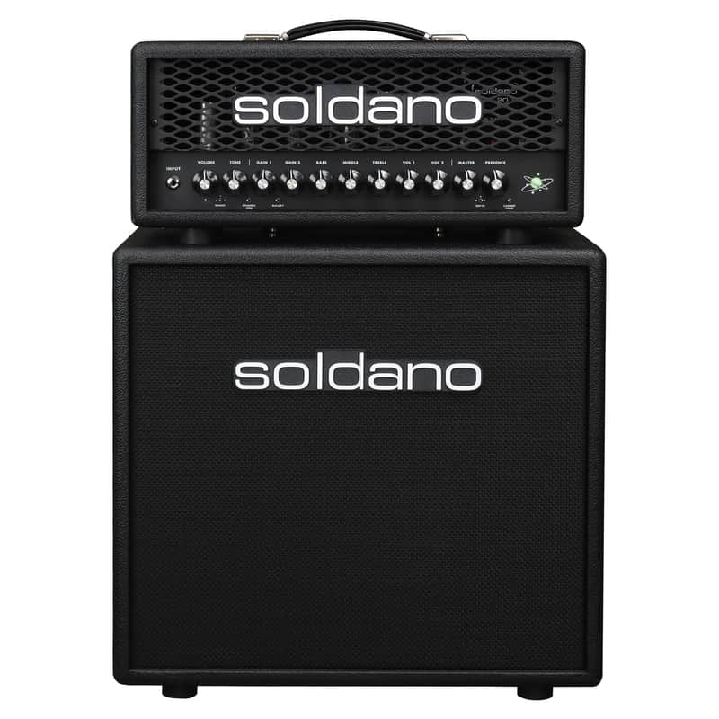 Soldano ASTRO Open Back Half Stack: 20 3-Channel 20-Watt Head & 1x12" Cab - Black image 1
