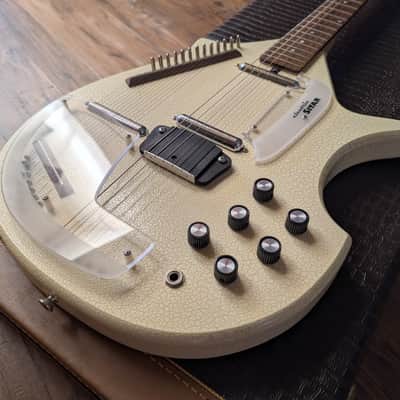 Jerry Jones Electric Sitar Guitar Harder To Find Gator White Crackle W/OHSC CLEAN! USA image 5