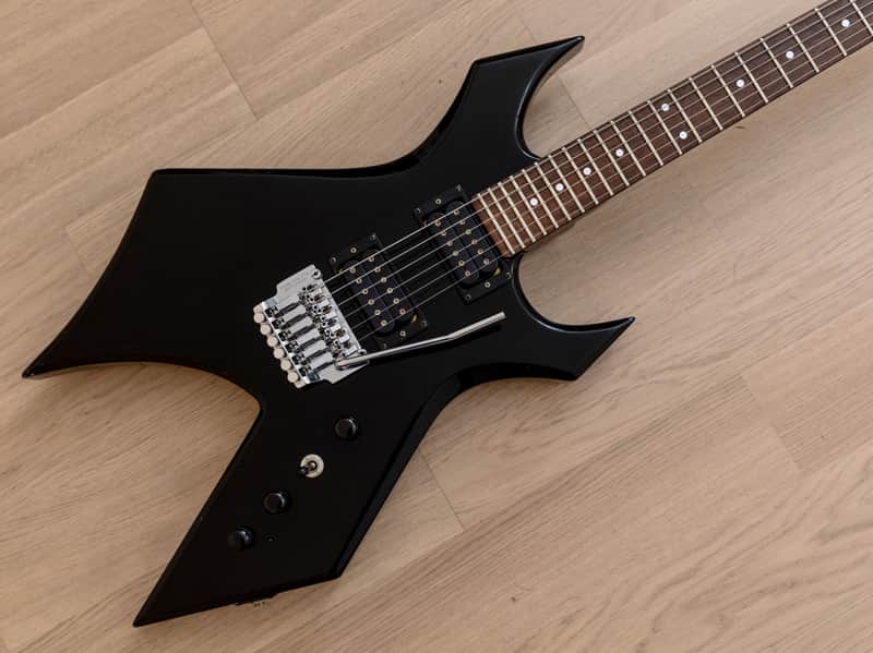 1986 BC Rich Warlock Vintage Electric Guitar Black w/ Floyd Rose