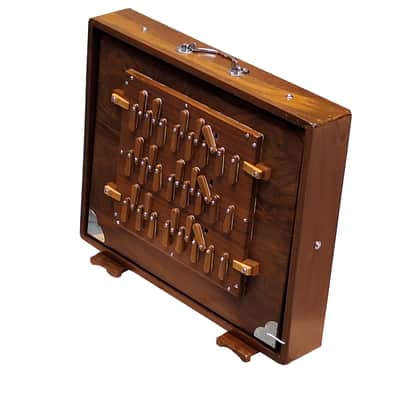 SHRUTI BOX~TEAK WOOD~3 OCTAVES~BIG SIZE (17" X 14" X 3")~36 NOTES~TUNE TO 440 Hz~BHAJAN~SHRUTI~YOGA~VOCAL~CHANTING~WITH GIG BAG image 7