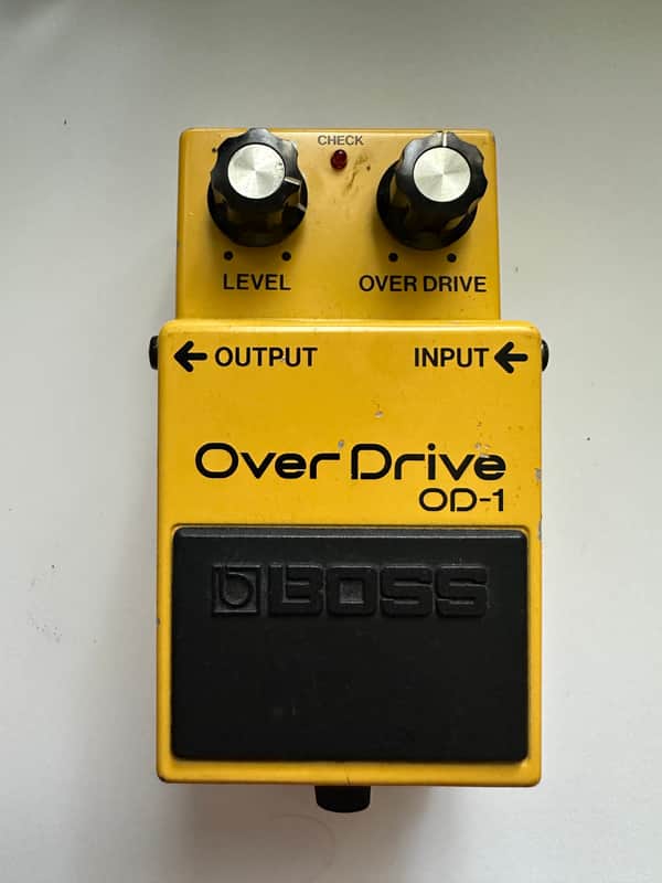 Boss OD-1 Over Drive (Black Label) 1977 - 1985 - Yellow image 1