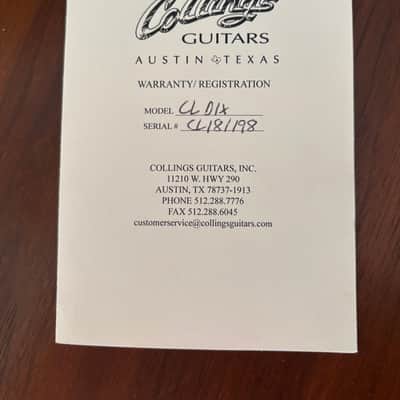 Collings CL  DLX Custom Order Spruce Top image 10