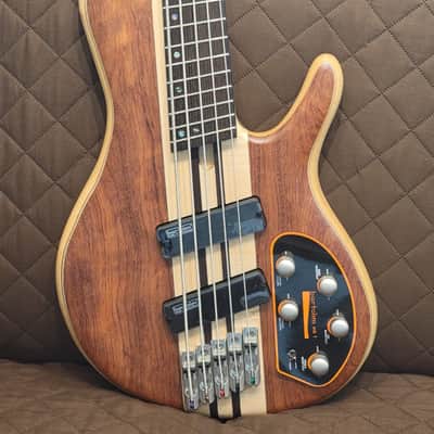 Cort A5BEYONDOPBN Single Cutaway Multi-Scale Bubinga Top 5-String Electric Bass Guitar w/Premium Soft Case image 4