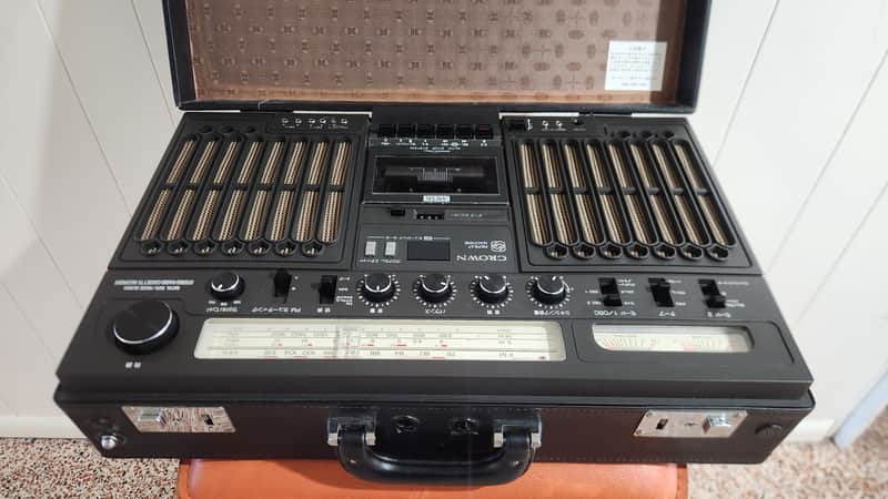 Rare Crown RX-980 Briefcase Stereo Cassette Deck Boombox RX-9800 Japan 007 image 1