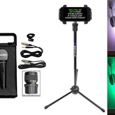 NYC Acoustics Bluetooth Karaoke Machine System wActive+TV LED's+Mic+Remote+Stand image 18