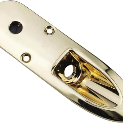 Guitar Input Jack Plate, Metal Output Jackplate Socket Output Loaded Boat Style for Ibaz Electric Guitar Replacement Parts, Gold image 2