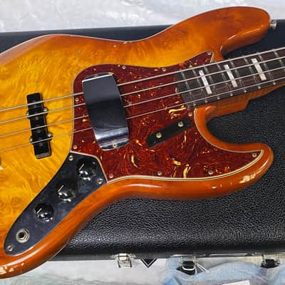 NEW! Fender Artisan Maple Monster Burl Jazz Bass Relic AAA Rosewood - Roasted AA Flamed Maple Neck - Honey Burst Finish - 9.3lbs - Authorized Dealer - G06940 image 4