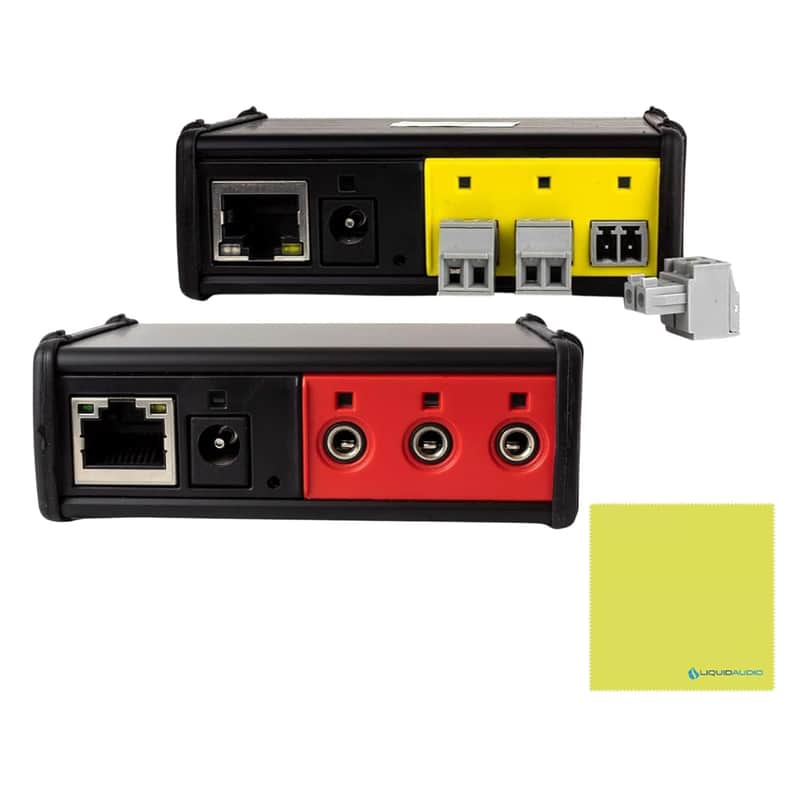 Global Caché iTach IP2CC-P Contact Closure & IP2IR IR TCP/IP Converters Bundle with PoE – Ethernet Control for Relay and Infrared Devices plus Polishing Cloth image 1