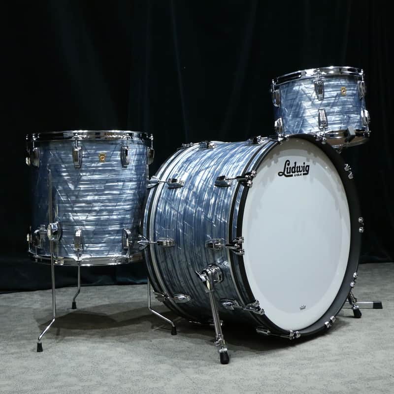 Ludwig Legacy Mahogany Drum Kit 24-13-16in - Sky Blue Pearl image 1