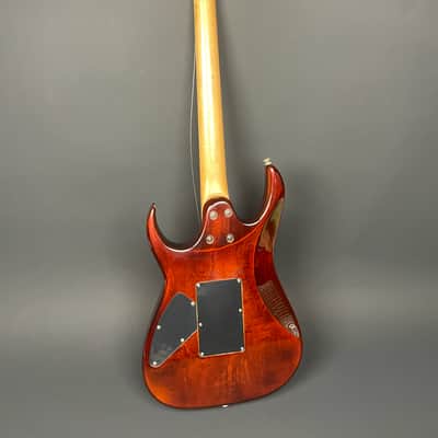 Ibanez EX370FM 1991 Transparent Amber Sunburst Flame Maple MIK w/ Hard Case image 6