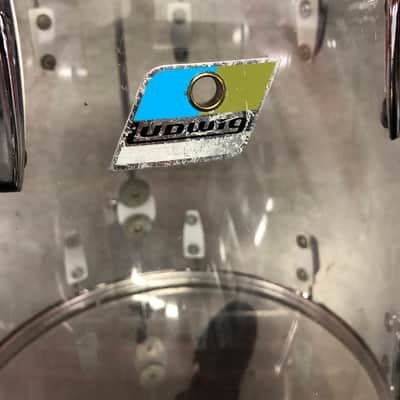 Ludwig Vistalite 16” x 16” Clear 1970’s Floor Tom Drum 16x16 image 6