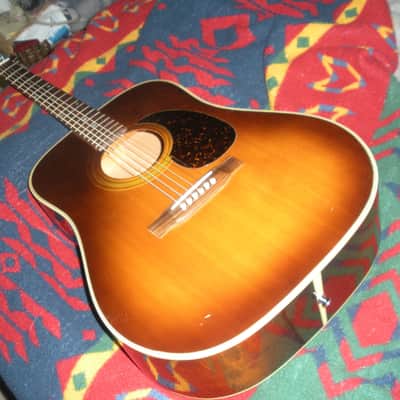Alvarez 5063 70s rare solid top Japan rare color sound flamed back mountain tone image 2