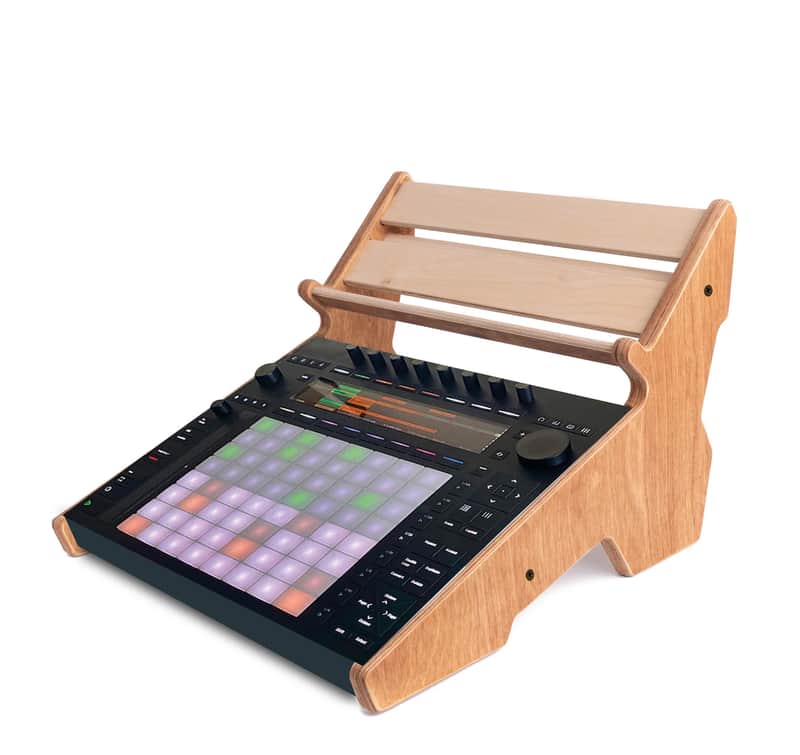 2-Tier Wooden Stand for Ableton Push 3 plus second Floor For Synth & FX Bild 1