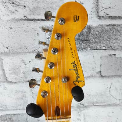 Fender Custom Shop Limited Edition Fat 1954 Stratocaster Relic with Closet Classic Hardware, 1-Piece Quartersawn Maple Neck Fingerboard, Aged Black image 5