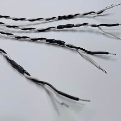 Quad Wiring Harness Layout #5 Black/White for Combo 4x10 / 4x12 with all Parallel connect, Vintage Fender Style Speaker Cable, Switchcraft 1/4” (Male Plug avail.) image 9