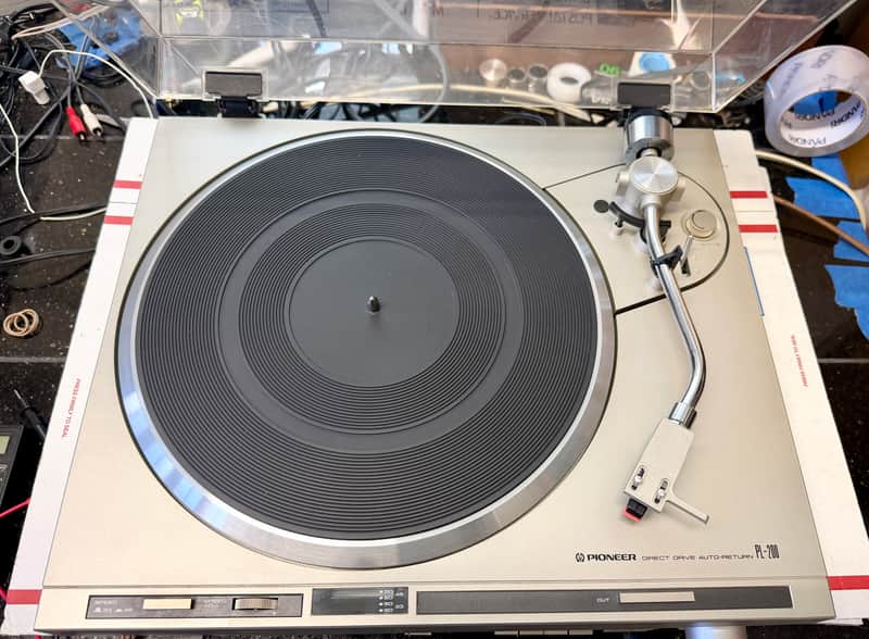 Pioneer PL-200 Direct Drive Auto Turntable w/ Shure Cartridge & New Stylus, Tested SEE VIDEOS